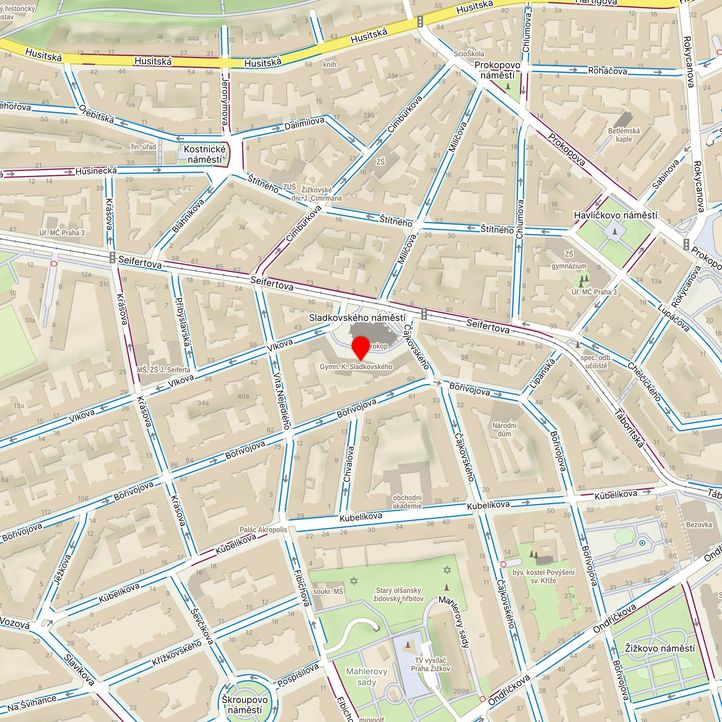 Mapa školy z Mapy.cz