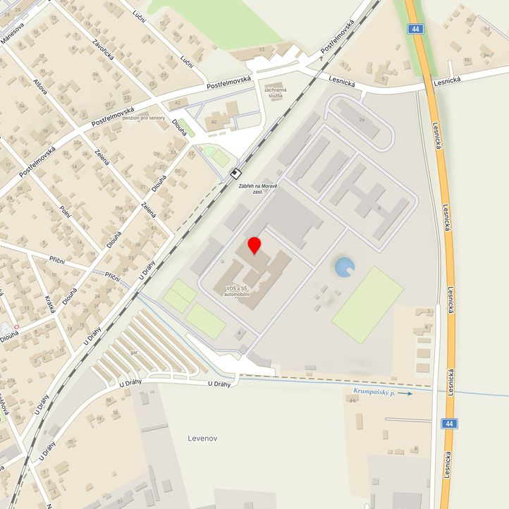 Mapa školy z Mapy.cz