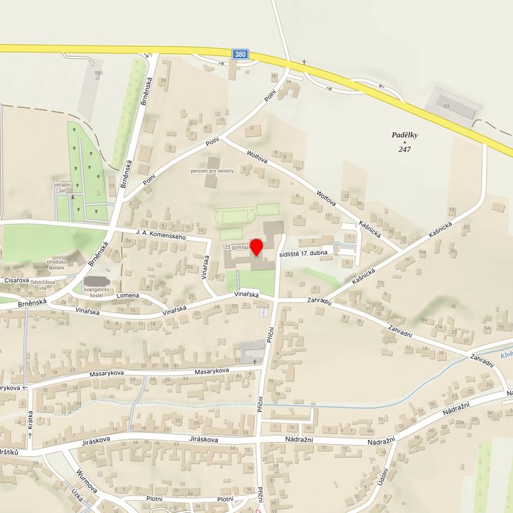 Mapa školy z Mapy.cz