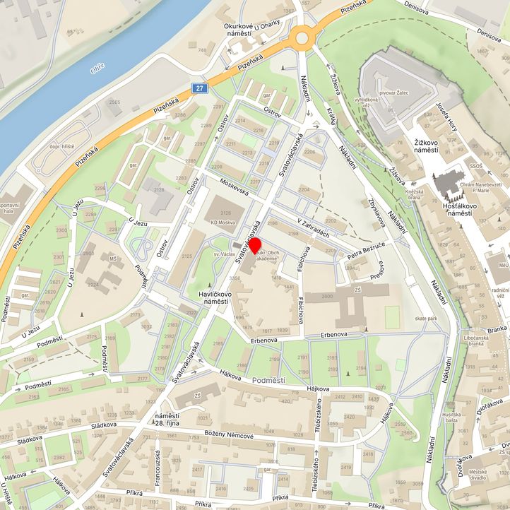 Mapa školy z Mapy.cz