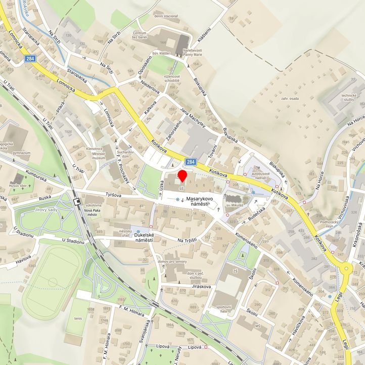 Mapa školy z Mapy.cz