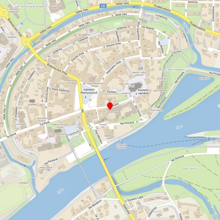 Mapa školy z Mapy.cz