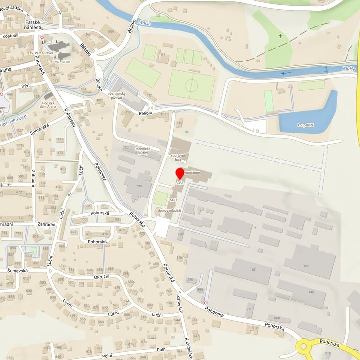 Mapa školy z Mapy.cz