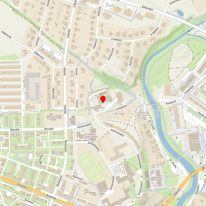 Mapa školy z Mapy.cz