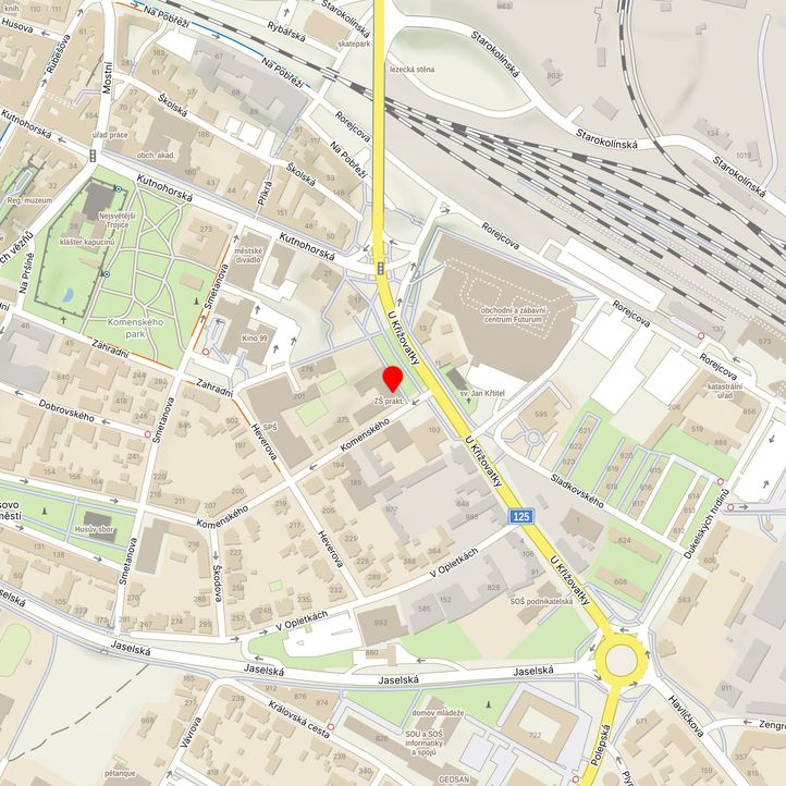 Mapa školy z Mapy.cz