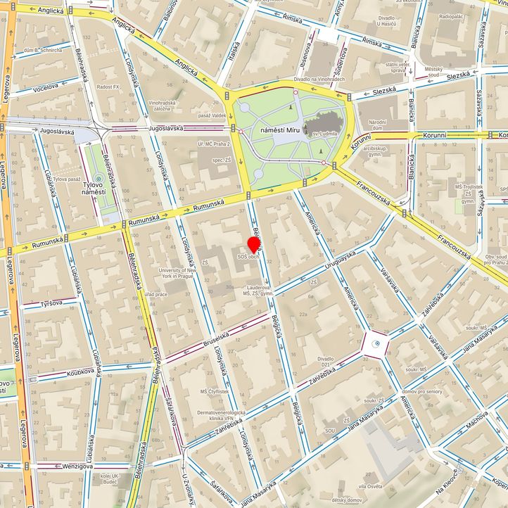 Mapa školy z Mapy.cz