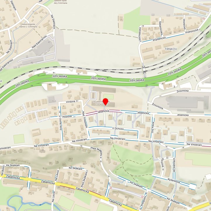 Mapa školy z Mapy.cz