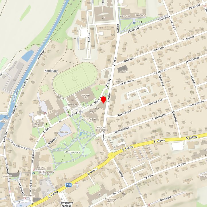 Mapa školy z Mapy.cz