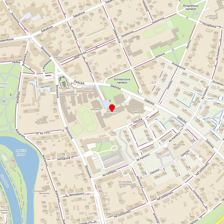 Mapa školy z Mapy.cz