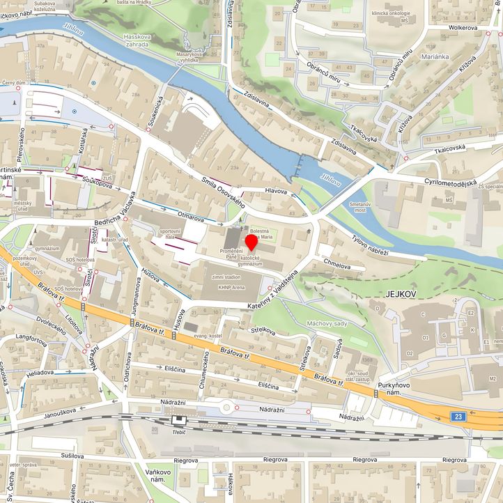 Mapa školy z Mapy.cz