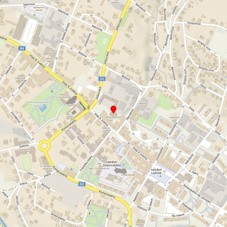 Mapa školy z Mapy.cz