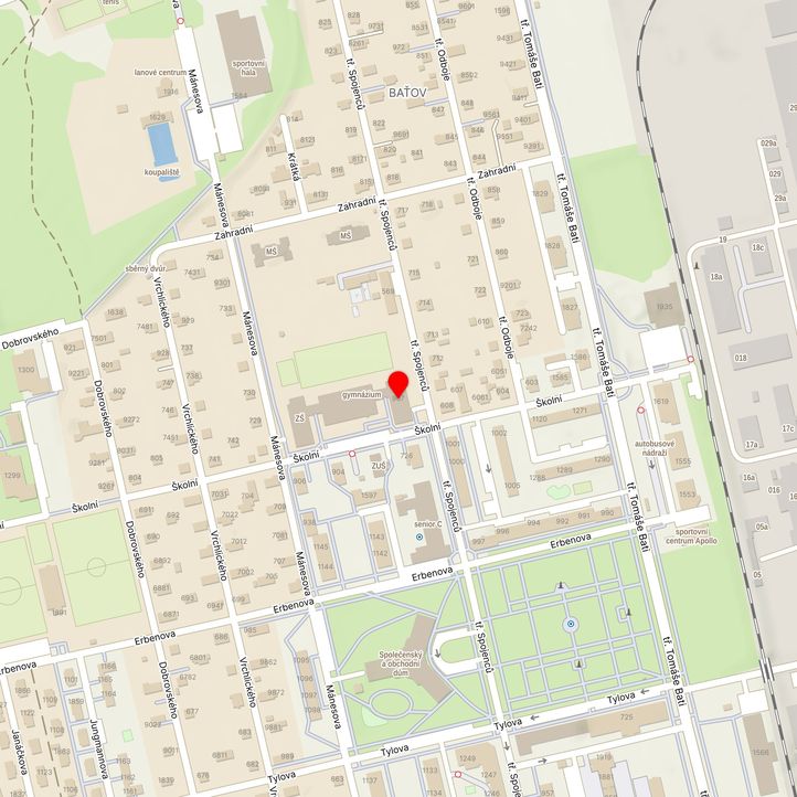 Mapa školy z Mapy.cz
