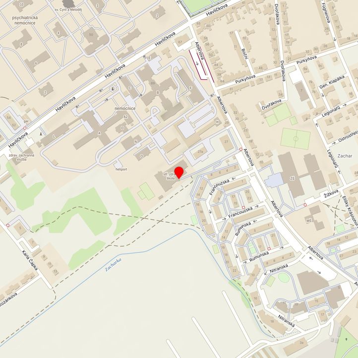 Mapa školy z Mapy.cz