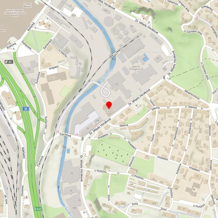 Mapa školy z Mapy.cz