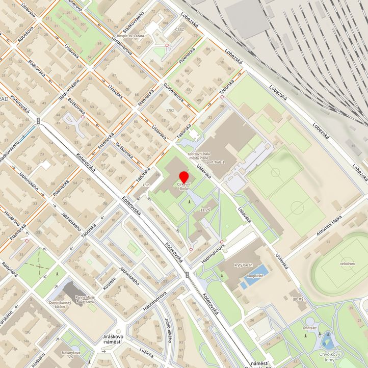 Mapa školy z Mapy.cz