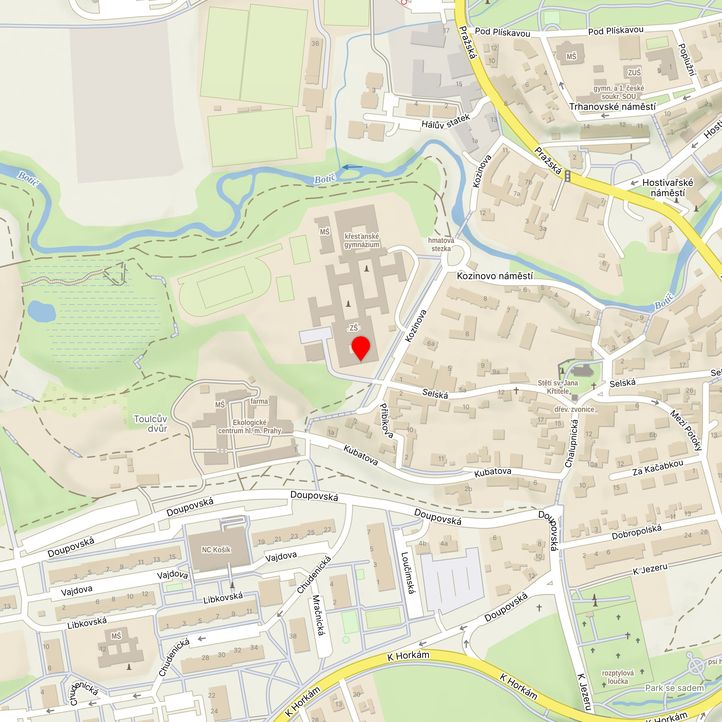 Mapa školy z Mapy.cz