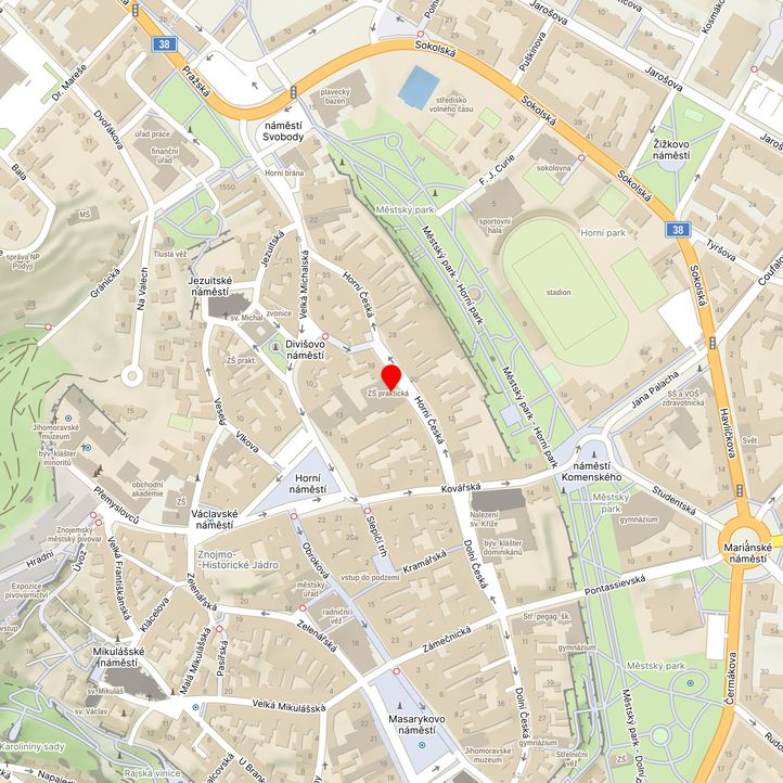 Mapa školy z Mapy.cz