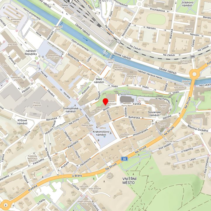 Mapa školy z Mapy.cz