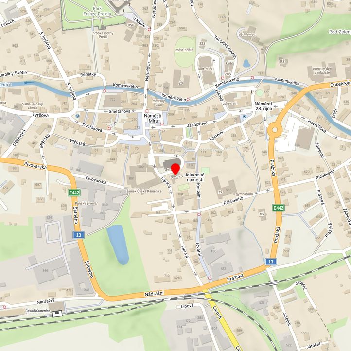 Mapa školy z Mapy.cz