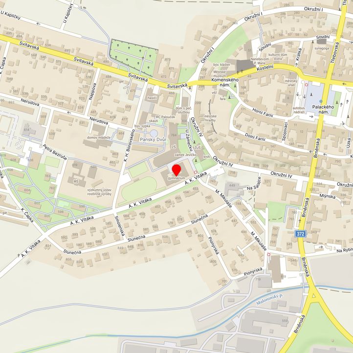 Mapa školy z Mapy.cz