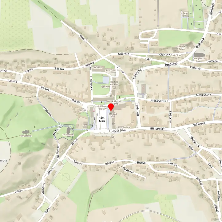 Mapa školy z Mapy.cz
