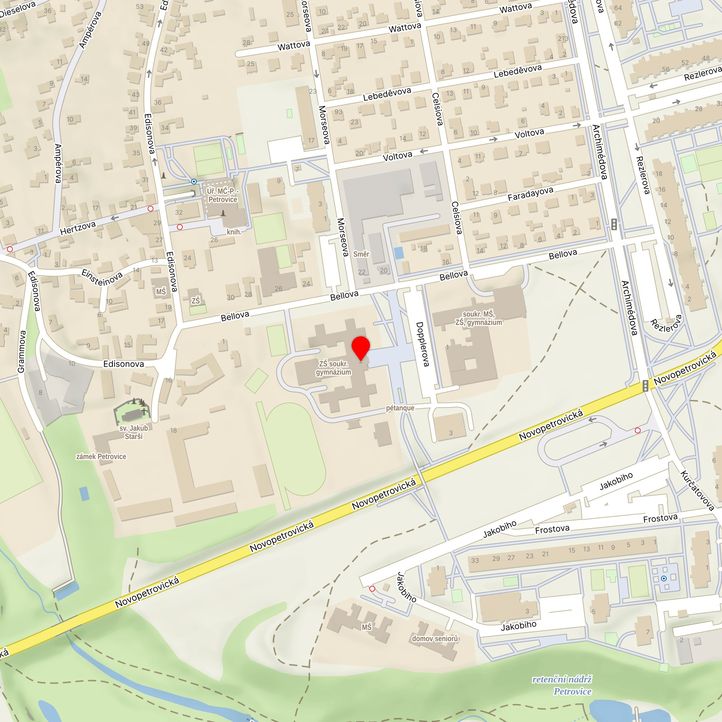 Mapa školy z Mapy.cz