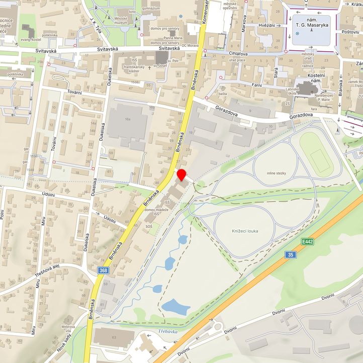 Mapa školy z Mapy.cz