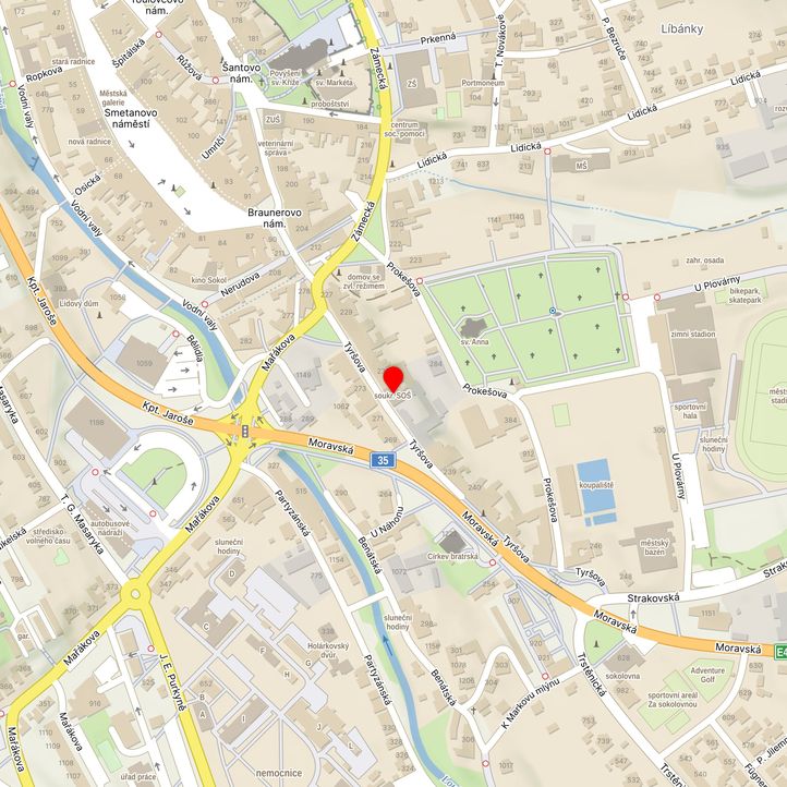 Mapa školy z Mapy.cz