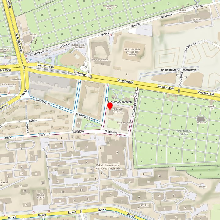 Mapa školy z Mapy.cz