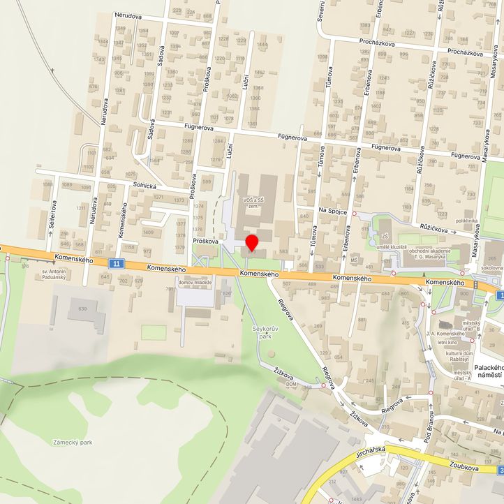 Mapa školy z Mapy.cz