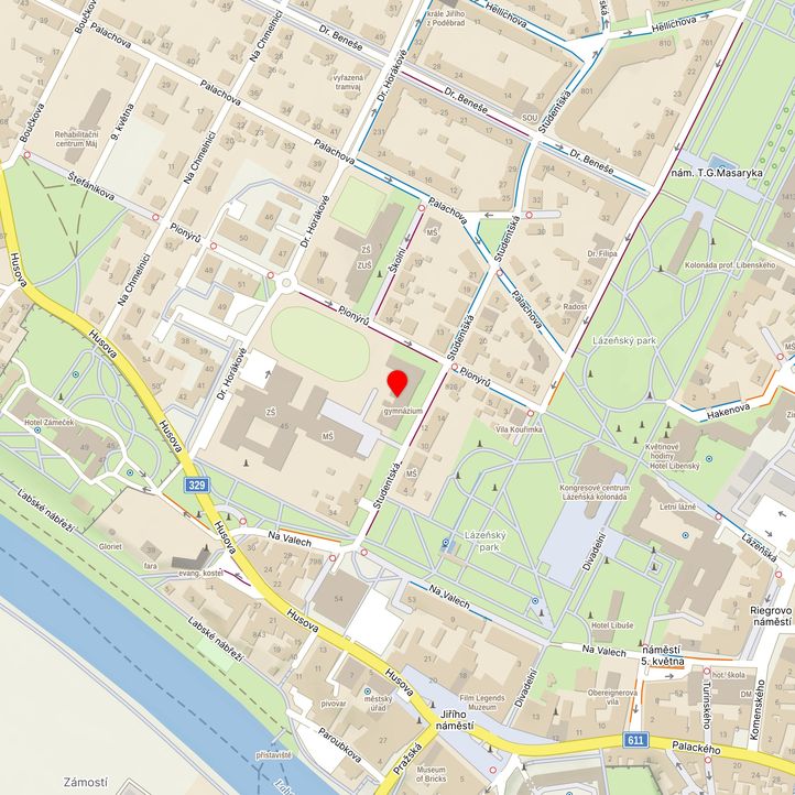 Mapa školy z Mapy.cz