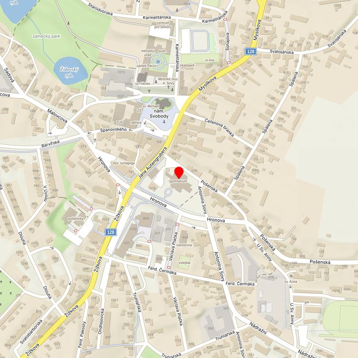 Mapa školy z Mapy.cz