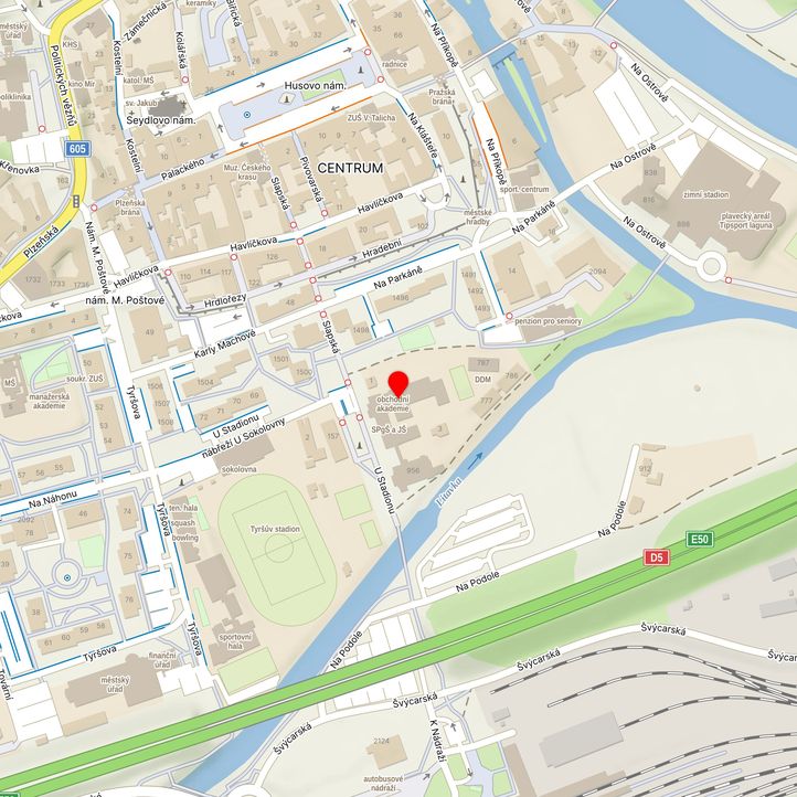 Mapa školy z Mapy.cz