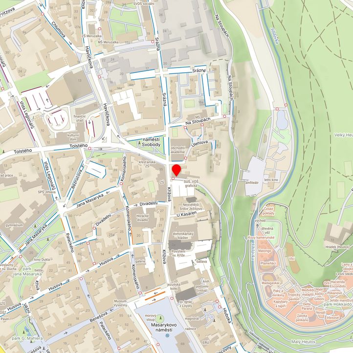 Mapa školy z Mapy.cz