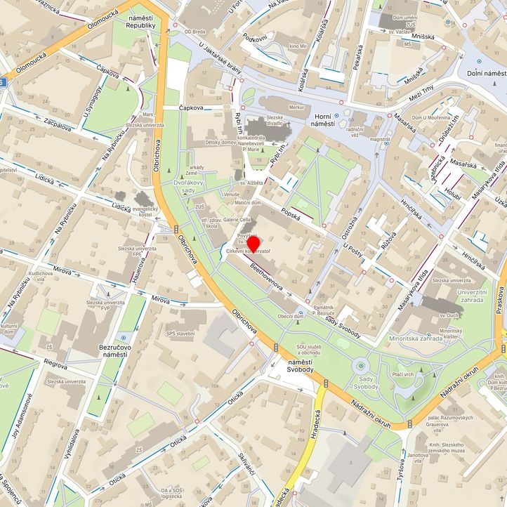 Mapa školy z Mapy.cz