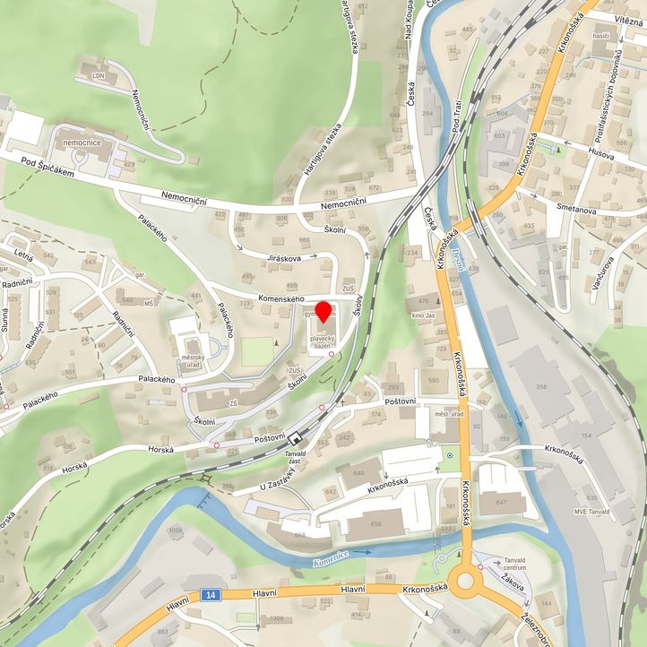 Mapa školy z Mapy.cz