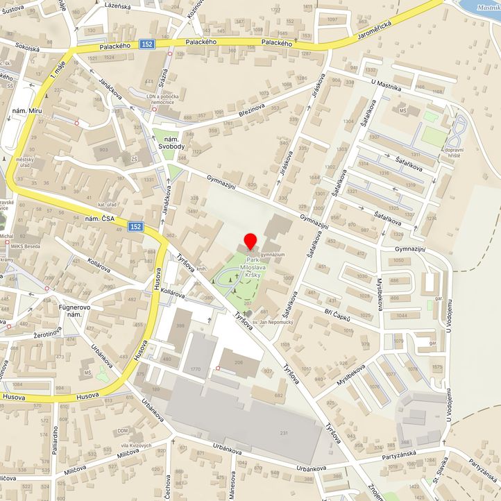 Mapa školy z Mapy.cz