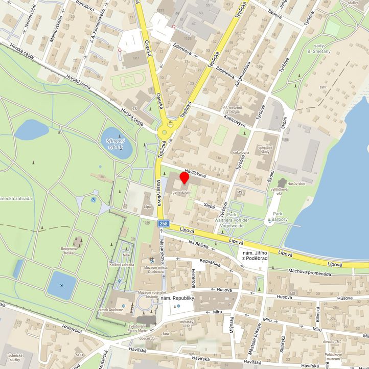 Mapa školy z Mapy.cz