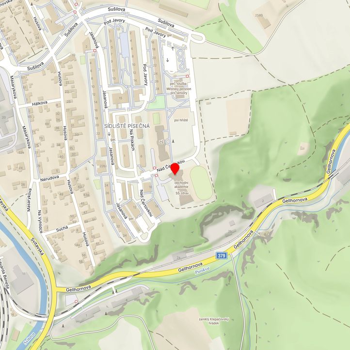 Mapa školy z Mapy.cz