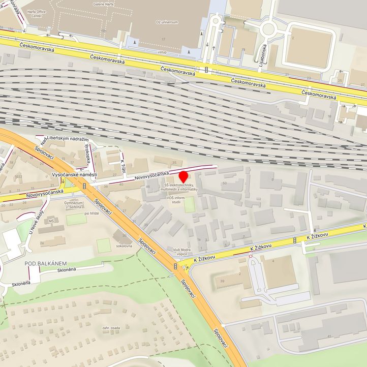 Mapa školy z Mapy.cz