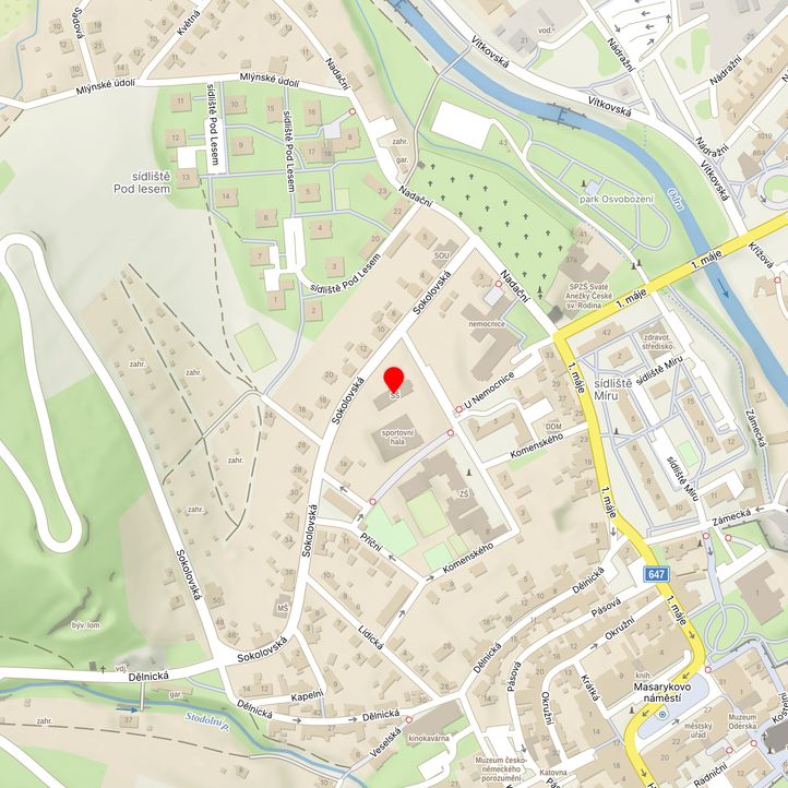 Mapa školy z Mapy.cz