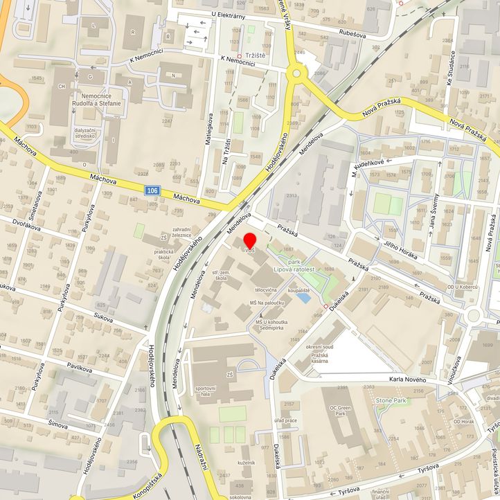 Mapa školy z Mapy.cz