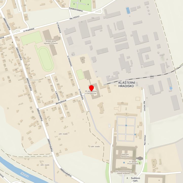 Mapa školy z Mapy.cz