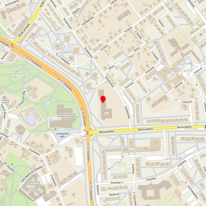 Mapa školy z Mapy.cz