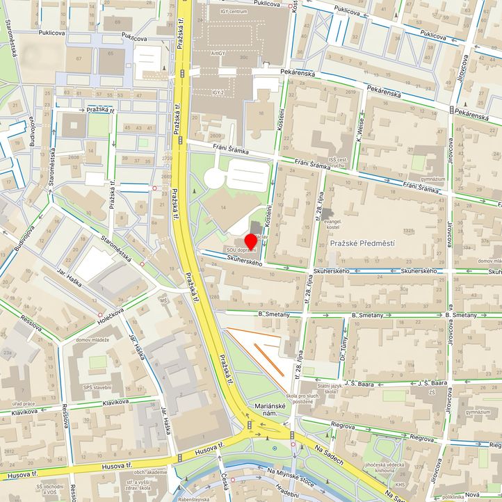 Mapa školy z Mapy.cz