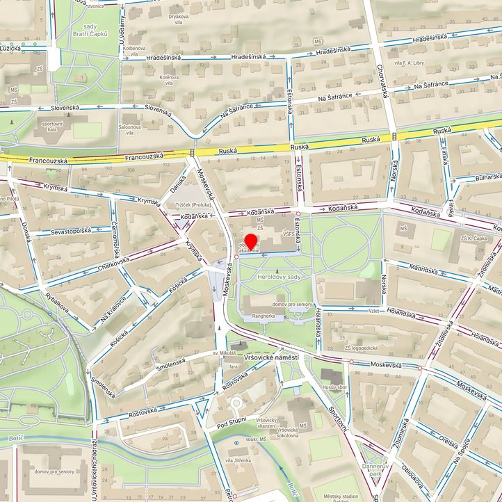 Mapa školy z Mapy.cz