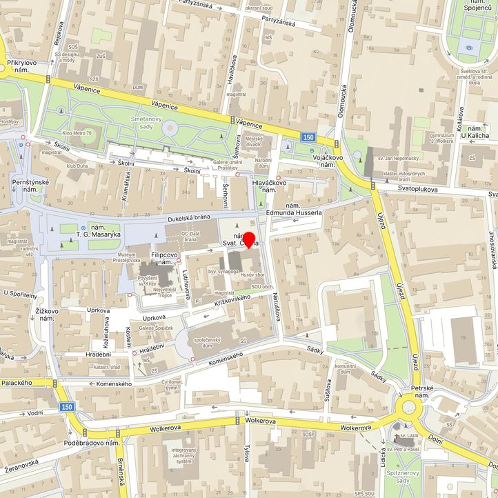 Mapa školy z Mapy.cz