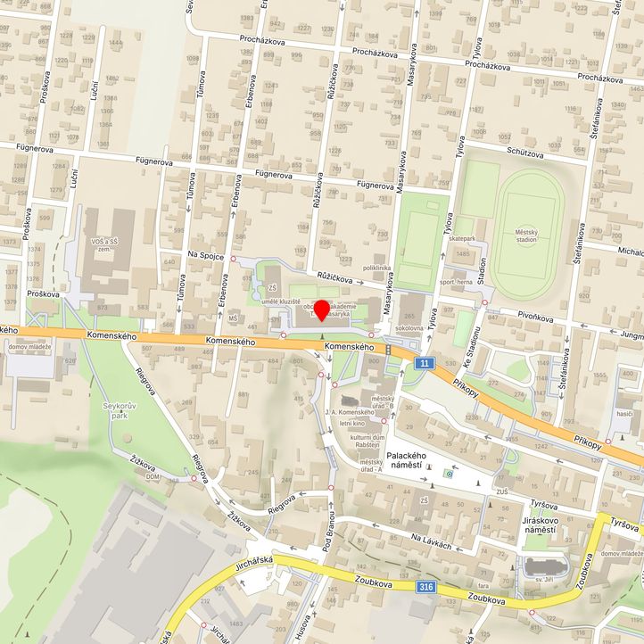 Mapa školy z Mapy.cz