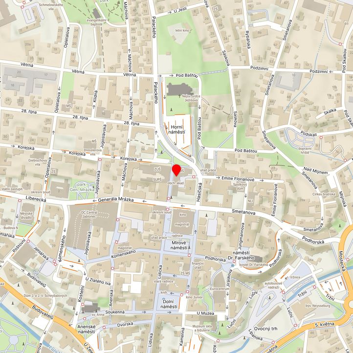 Mapa školy z Mapy.cz