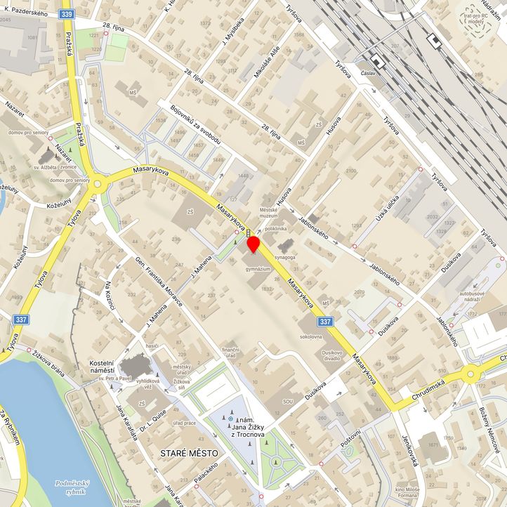 Mapa školy z Mapy.cz